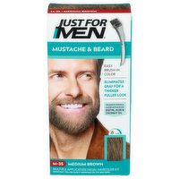 Just For Men M-35 Medium Brown Easy Brush-In Color - 1 Each