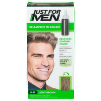 Just For Men H-25 • Light Brown Shampoo-In Color - 2.2 Fluid Ounce