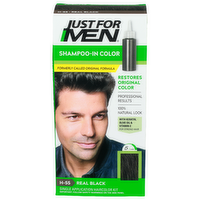 Just For Men H-55 Real Black Shampoo-In Color - 1 Each
