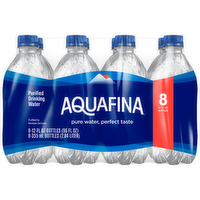 Aquafina Purified Drinking Water - 12 Fluid Ounce - 8 Count