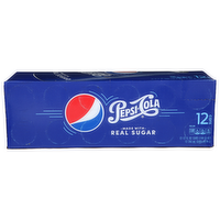 Pepsi-Cola Made With Real Sugar - 12 Fluid Ounce - 12 Count