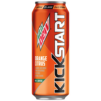 Mtn Dew Kickstart Flavored Juice Drink Energizing Orange Citrus - 16 Fluid Ounce