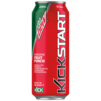 Mtn Dew Kickstart Juice Drink Fruit Punch - 16 Fluid Ounce