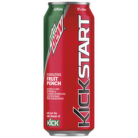 Mtn Dew Kickstart Juice Drink Fruit Punch - 16 Fluid Ounce - 1 Count