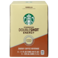 Starbucks Vanilla Doubleshot Energy - 11 Fluid Ounce - 4 Count