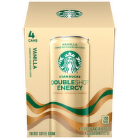 Starbucks Doubleshot Energy Coffee Beverage Vanilla Flavored Can - 44 Fluid Ounce
