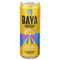 Baya Energy Pineapple Passionfruit Sparkling Drink - 12 Fluid Ounce