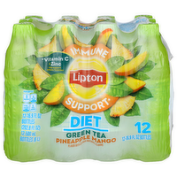 Lipton Pineapple Mango Diet Green Tea - 16.9 Fluid Ounce - 12 Count