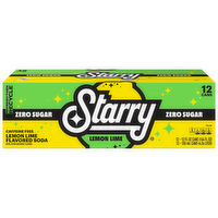 Starry Zero Sugar Soda Lemon Lime - 144 Fluid Ounce