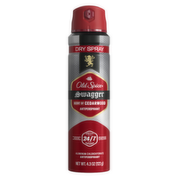 Old Spice Men's Antiperspirant & Deodorant Invisible Dry Spray Stronger Swagger, 24/7 Odor Protection - 4.3 Ounce