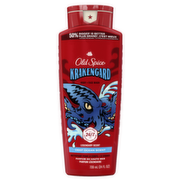 Old Spice Cleansing Body Wash For Men, 24/7 Shower Clean With Lasting Scent, 1 Face And Rich Lather, Krakengard, Deep Ocean - 24 Ounce