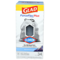 Glad Force Flex Plus Drawstring Bags - 34 Count