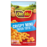 Ore-Ida Crispy Mini Tater Tots Seasoned Shredded Potatoes, Bag - 28 Ounce
