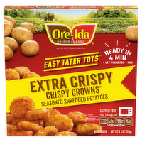 Ore-Ida Extra Crispy Easy Crowns Seasoned Shredded Potatoes, Box - 4.5 Ounce