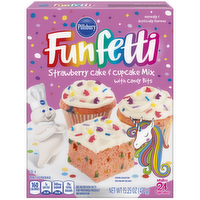 Pillsbury Funfetti Strawberry Cake Mix With Candy Bits, Box - 15.25 Ounce