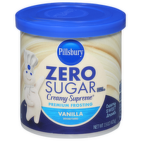 Pillsbury Zero Sugar Vanilla Frosting, Tub - 15 Ounce