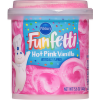 Pillsbury Funfetti Hot Pink Vanilla Frosting, Tub - 15.6 Ounce