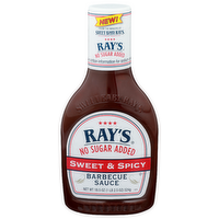 Ray's No Sugar Added Sweet & Spicy Barbecue Sauce - 18.5 Ounce
