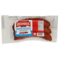 RICHARDS CAJUN FOODS V.p. Smoked Hot Pork & Beef Sausage - 16 Ounce