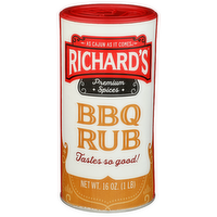 RICHARDS CAJUN FOODS BBQ Rub Seasoning - 16 Ounce