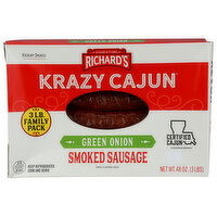 RICHARDS CAJUN FOODS Box Krazy Green Onion Smoked Mixed Sausage - 48 Ounce