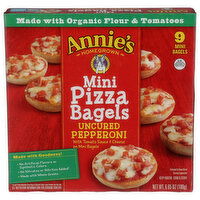 Annie's Homegrown Mini Pizza Bagels Uncured Pepperoni - 0.739 Ounce - 9 Count