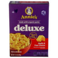 Annie's Rich & Creamy Shells & Four Cheese Deluxe Pasta & Cheese Sauce - 11.3 Ounce