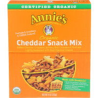 Annie's Homegrown Snack Mix Baked Cheddar Crackers, Buttery Rich Crackers & Pretzels Lightly Seasoned With Real Chesse - 9 Ounce