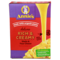 Annie's Rich & Creamy Shells & Four Cheese Deluxe Pasta & Sauce - 11.3 Ounce