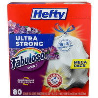 Hefty Tall Kitchen Bags, Drawstring, Fabuloso Scent, , Mega Pack - 80 Count