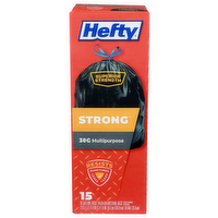 Hefty Large Trash Drawstring Bags - 30 Gallon - 15 Count