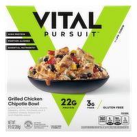 Vital Pursuit Grilled Chicken Chipotle Bowl, High Protein, Glp-1 Friendly, Frozen Meal - 9.5 Ounce