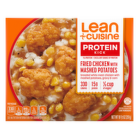 Lean Cuisine Frozen Meal Oven Fried Chicken With Mashed Potatoes, Protein Kick Microwave Meal, Dinner, Dinner For One - 10.5 Ounce