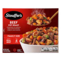 Stouffer's Beef Pot Roast, Family Size, Frozen Dinner, Easy Meals, Oven & Microwave Dinner - 30 Ounce
