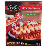 Stouffer's With a Hearty Tomato Sauce, Pepperoni, Italian Sausage, Ground Beef & Pork Family Size Meat Lovers Lasagna - 34 Ounce