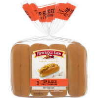 Pepperidge Farm Sweet Hawaiian Hot Dog Buns, Top Sliced, 8-Pack Bag - 14 Ounce