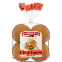Pepperidge Farm Sweet Hawaiian Hamburger Buns, 8-Pack Bag - 14.5 Ounce