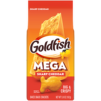 Pepperidge Farm Goldfish Mega Bites Sharp Cheddar Cheese Crackers, Bag - 5.9 Ounce