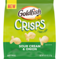 Pepperidge Farm Goldfish Crisps Sour Cream & Onion Baked Chip Crackers, Bag - 6.25 Ounce
