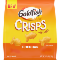 Pepperidge Farm Goldfish Crisps Cheddar Cheese Baked Chip Crackers, Bag - 6.25 Ounce