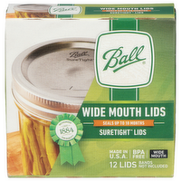 Ball Wide Mouth Lids - 12 Count