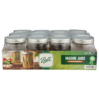 Ball Wide Mouth Mason Jars - 16 Ounce - 12 Count