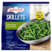 Birds Eye Skillets Garlic Butter Green Beans, Frozen Vegetable, Bag - 11 Ounce