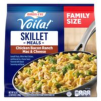 Birds Eye Voila! Family Size Chicken Bacon Ranch Mac And Cheese Skillet, Frozen Meal, Bag - 42 Ounce