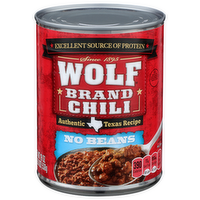 Wolf Brand Chili No Beans Authentic Texas Recipe - 19 Ounce
