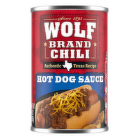 Wolf Brand Chili Hot Dog Sauce, Canned - 14 Ounce