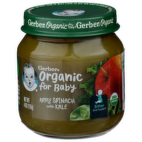 Gerber Organic For Baby Apple Spinach With Kale - 4 Ounce