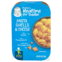 Gerber Mealtime For Toddler Pasta Shells & Cheese - 6 Ounce