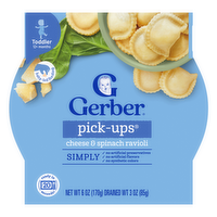 Gerber Toddler Food Cheese & Spinach Ravioli Pick-Ups - 6 Ounce