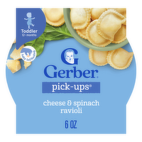 Gerber Toddler Food Cheese & Spinach Ravioli Pick-Ups - 6 Ounce